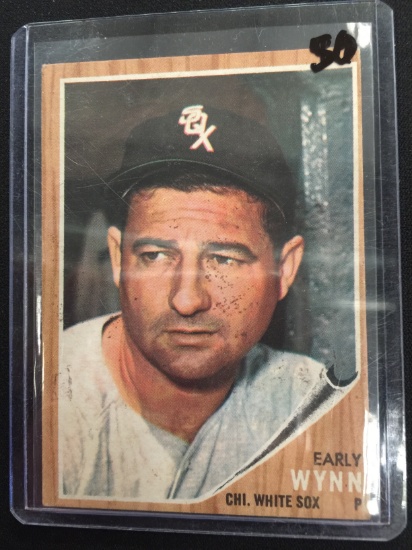 1962 Topps #385 Early Wynn White Sox Vintage Baseball Card
