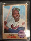 1968 Topps #110 Hank Aaron Braves Vintage Baseball Card