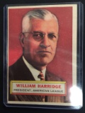 1956 Topps #1 William Harridge President American League Vintage Baseball Card