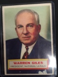 1956 Topps #2 Warren Giles President National League Vintage Baseball Card