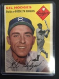1954 Topps #102 Gil Hodges Dodgers Vintage Baseball Card