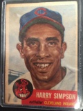 1953 Topps #150 Harry Simpson Indians Vintage Baseball Card