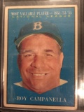 1961 Topps #480 Roy Campanella MVP Dodgers Vintage Baseball Card
