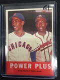 1963 Topps #242 Power Plus - Ernie Banks & Hank Aaron Vintage Baseball Card