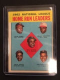 1963 Topps #3 NL Homerun Leaders - Hank Aaron & Willie Mays Vintage Baseball Card