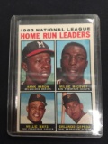1964 Topps #9 NL Home Run Leaders - Hank Aaron, Willie Mays, Willie McCovey Vintage Baseball Card