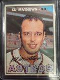 1967 Topps #166 Ed Mathews Astros Vintage Baseball Card