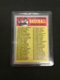1970 Topps #9 1st Series Checklist Vintage Baseball Card