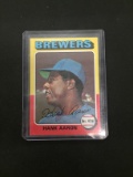1975 Topps #660 Hank Aaron Brewers Vintage Baseball Card