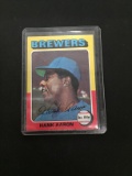 1975 Topps #660 Hank Aaron Brewers Vintage Baseball Card