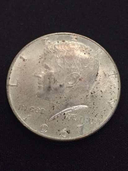 1967-United States Kennedy Half Dollar - 40% Silver Coin