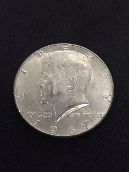 1967-United States Kennedy Half Dollar - 40% Silver Coin