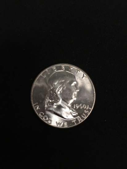 1960-United States Franklin Half Dollar - 90% Silver Coin