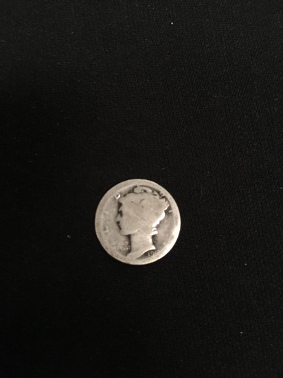 1918-United States Mercury Silver Dime - 90% Silver Coin