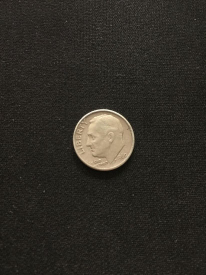 1960-D United States Roosevelt Silver Dime - 90% Silver Coin