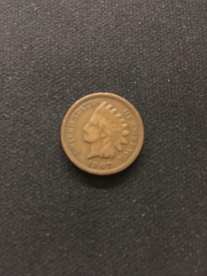 1907-United States Indian Head Cent Coin