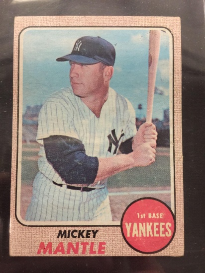 1968 Topps #280 Mickey Mantle Yankees Vintage Baseball Card