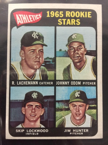 1966 Topps #526 Jim Catfish Hunter Rookie Vintage Baseball Card