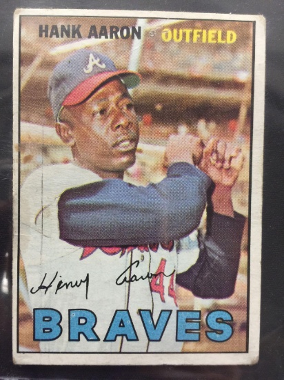 1967 Topps #250 Hank Aaron Braves Vintage Baseball Card