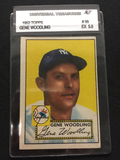 1952 Topps #99 Gene Woodling Yankees Vintage Baseball Card