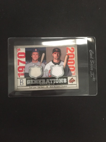 2008 SP Legendary Cuts Fred Lynn & Nick Markakis Dual Jersey Card