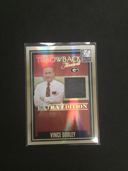 2007 Donruss Elite Throwback Threads Vince Dooley Worn Memorabilia Card /500