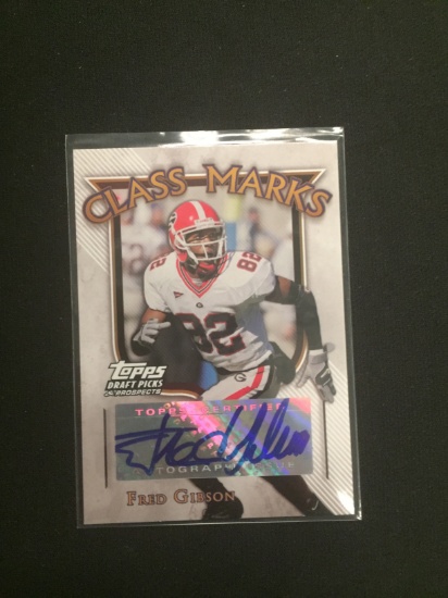 2005 Topps Draft Picks Class Marks Fred Gibson Rookie Autograph Football Card