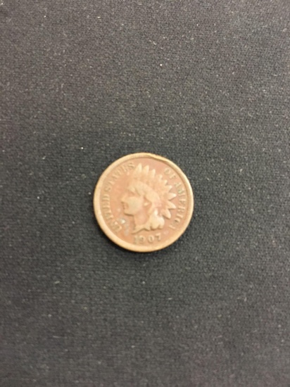1907-United States Indian Head Cent Coin