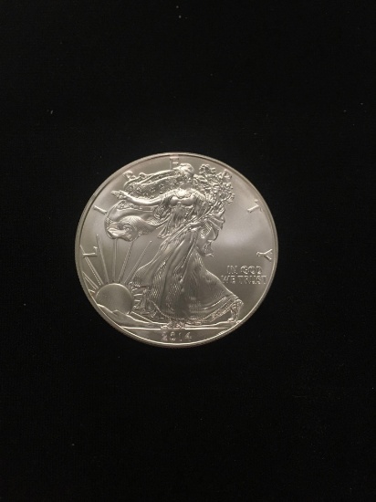 1-Troy Ounce .999 Fine Silver 2014-United States Silver Eagle Bullion Bar