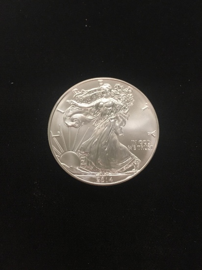 1-Troy Ounce .999 Fine Silver 2014-United States Silver Eagle Bullion Bar