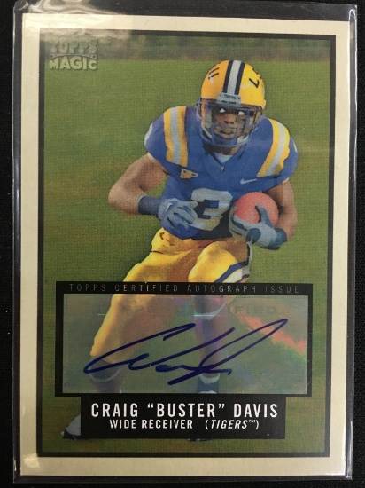 2009 Topps Magic Craig "Buster" Davis Rookie Autograph Football Card