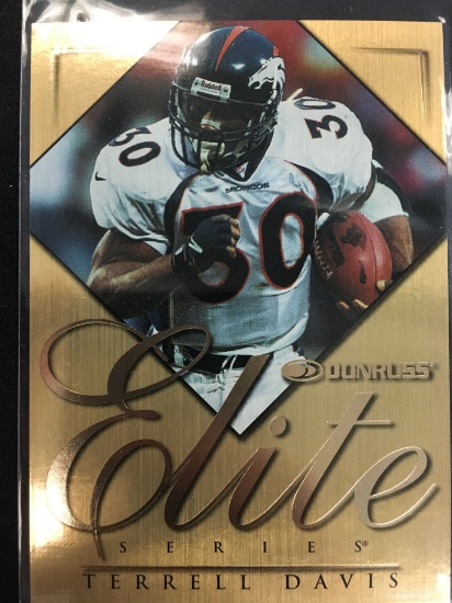 1998 Donruss Elite Terrell Davis Broncos PROMO Insert Card