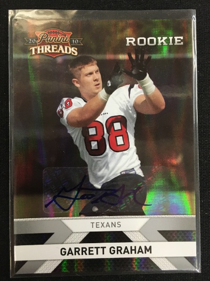 2010 Panini Threads Garrett Graham Texans Rookie Autograph Card /499