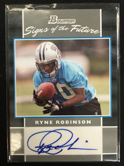 2007 Bowman Signs of the Future Ryne Robinson Panthers Rookie Autograph Card