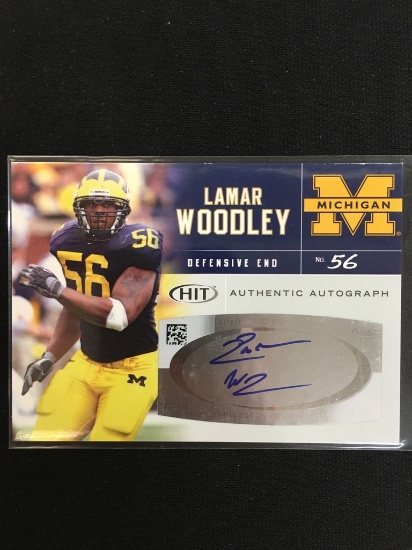 2007 Sage Hit Lamar Woodley Steelers Michigan Rookie Autograph Football Card