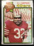 1979 Topps #170 O.J. Simpson 49ers Vintage Football Card