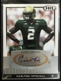 2010 Sage Hit Carlton Mitchell Rookie Autograph Football Card