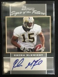 2007 Bowman Signs of the Future Rhema McKnight Saints Rookie Autograph Football Card