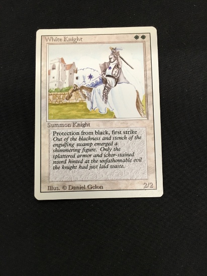 MTG Magic the Gathering White Knight Revised Vintage Card