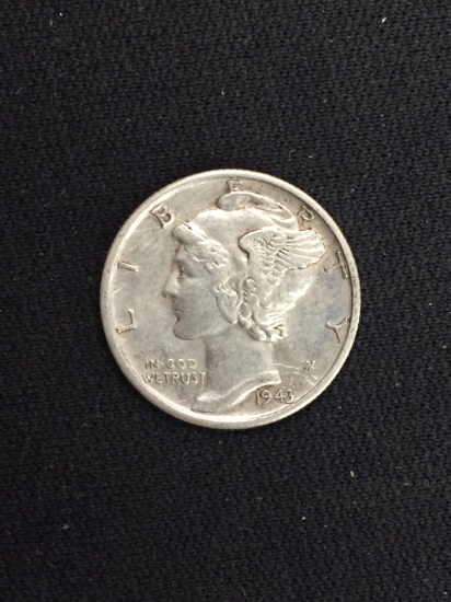 1943-S United States Mercury Dime - 90% Silver Coin