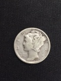 1945-D United States Mercury Dime - 90% Silver Coin