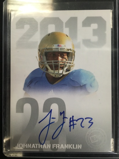 2013 Press Pass Johnathan Franklin Rookie Autograph Football Card