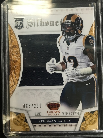 2013 Crown Royale Stedman Bailey Rams Rookie Jersey Card /299