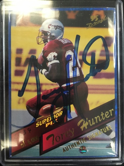 1995 Superior Pix Torey Hunter Rookie Autograph Football Card