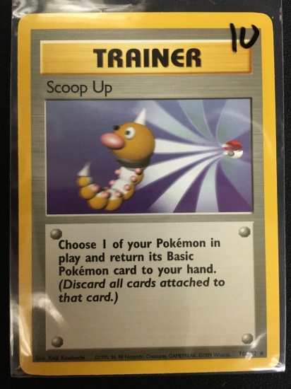 Pokemon Trainer Scoop Up Base Set Rare Card 78/102