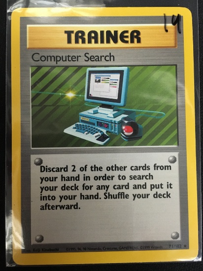 Pokemon Trainer Computer Search Base Set Card 71/102