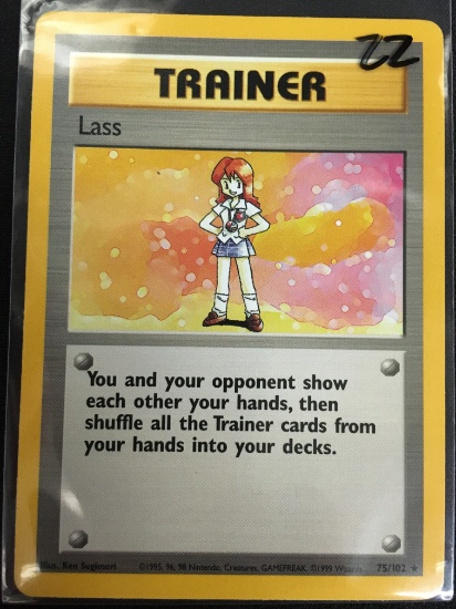 Pokemon Trainer Lass Base Set Card 75/102