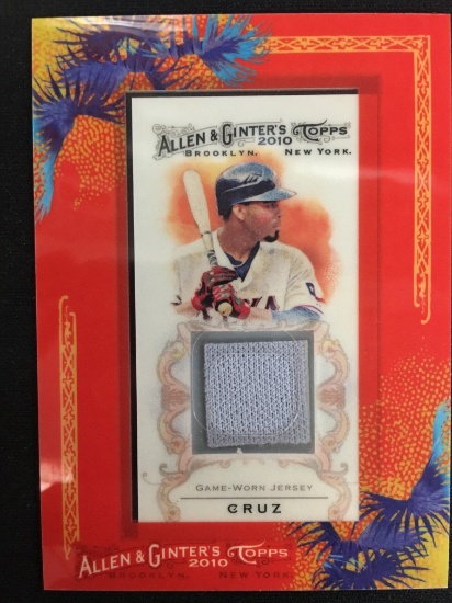 2010 Topps Allen & Ginter Nelson Cruz Rangers Game Used Jersey Card