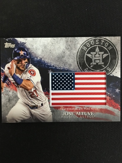 2018 Topps U.S. Flag Patch Card Jose Altuve Astros Baseball Card