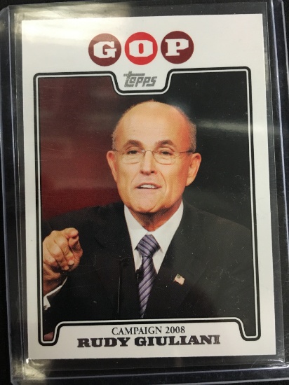 2008 Topps Rudy Giuliani GOP Presidential Campaign Rookie Card
